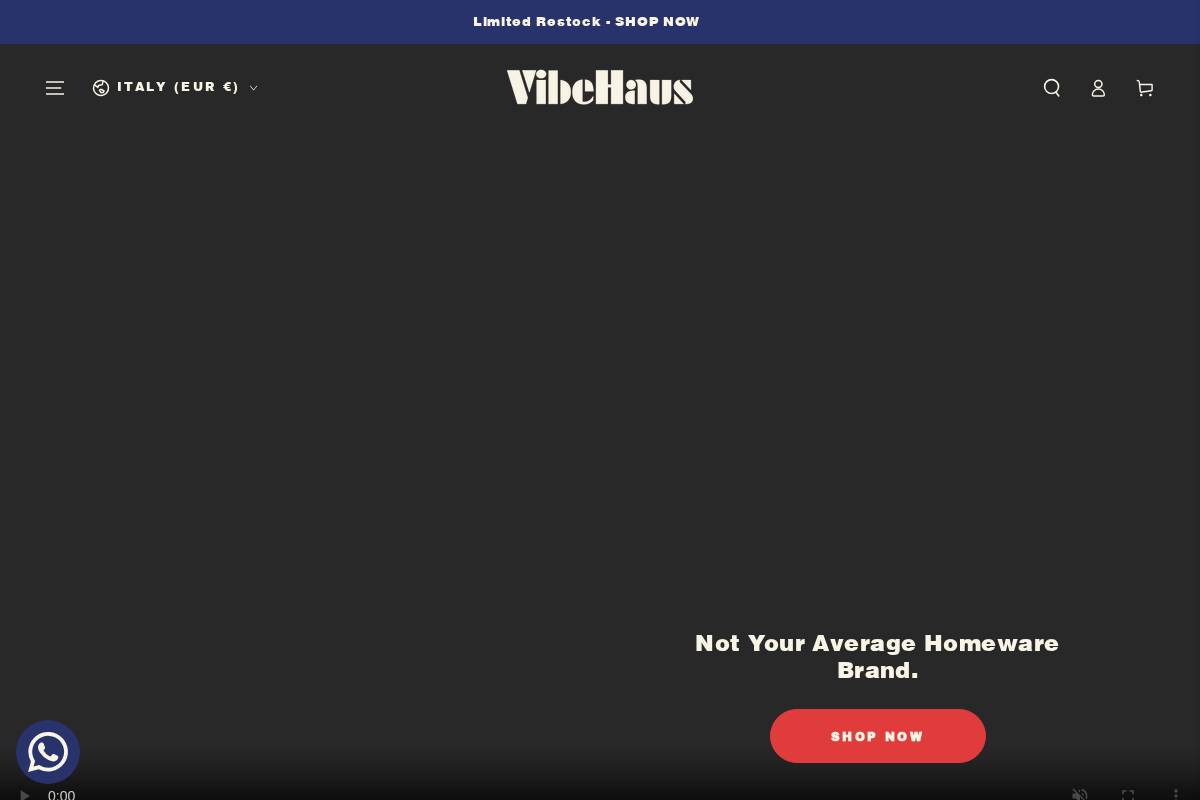 Vibehaus homepage screenshot
