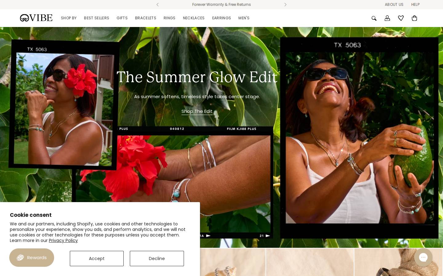 vibejewelry.com homepage screenshot