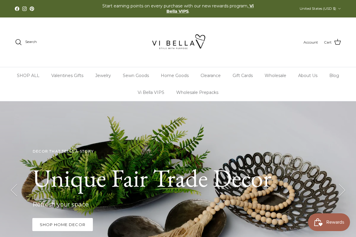 vibella.com homepage screenshot