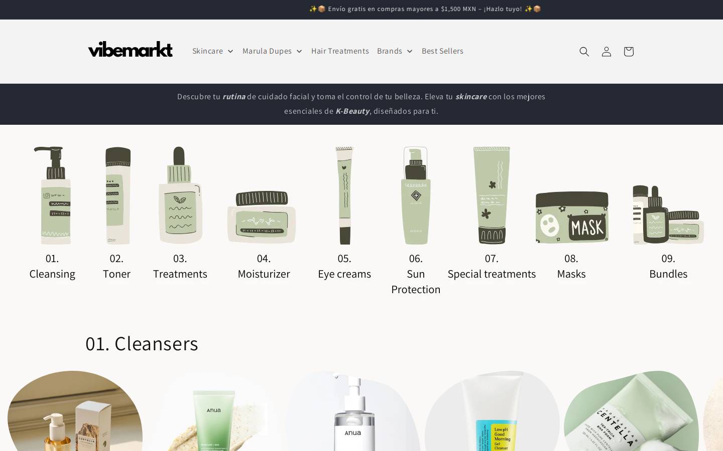 vibemarkt.com homepage screenshot