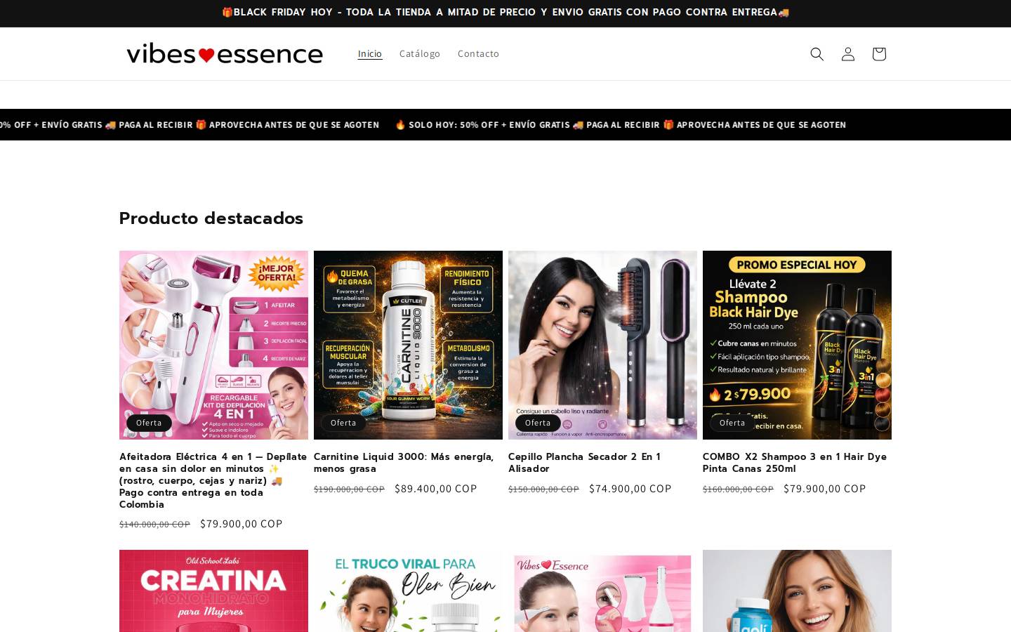 vibesessence.com homepage screenshot
