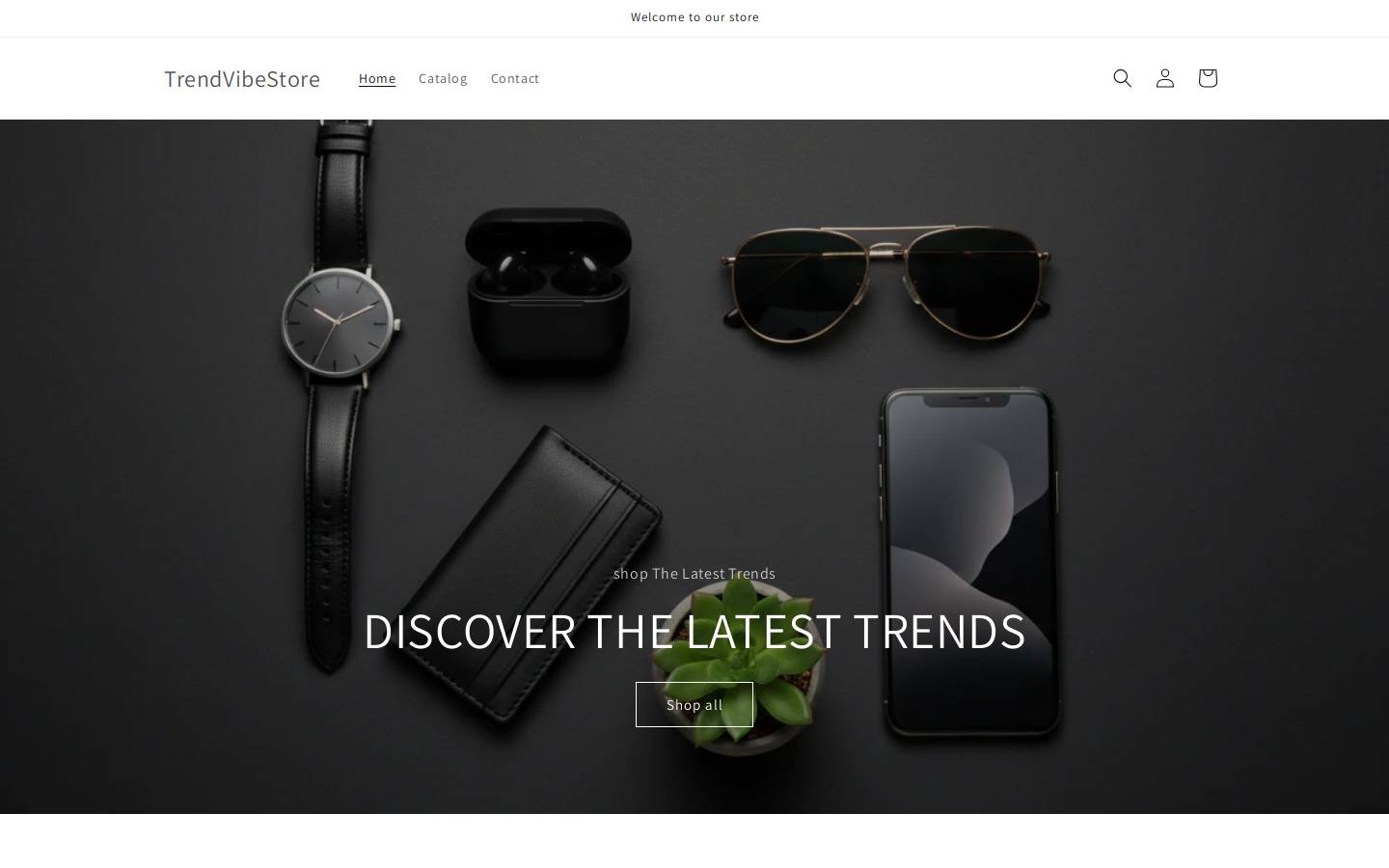 vibetrendstore.com homepage screenshot
