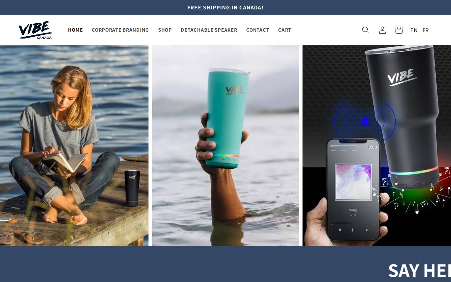 vibetumblers.ca homepage screenshot