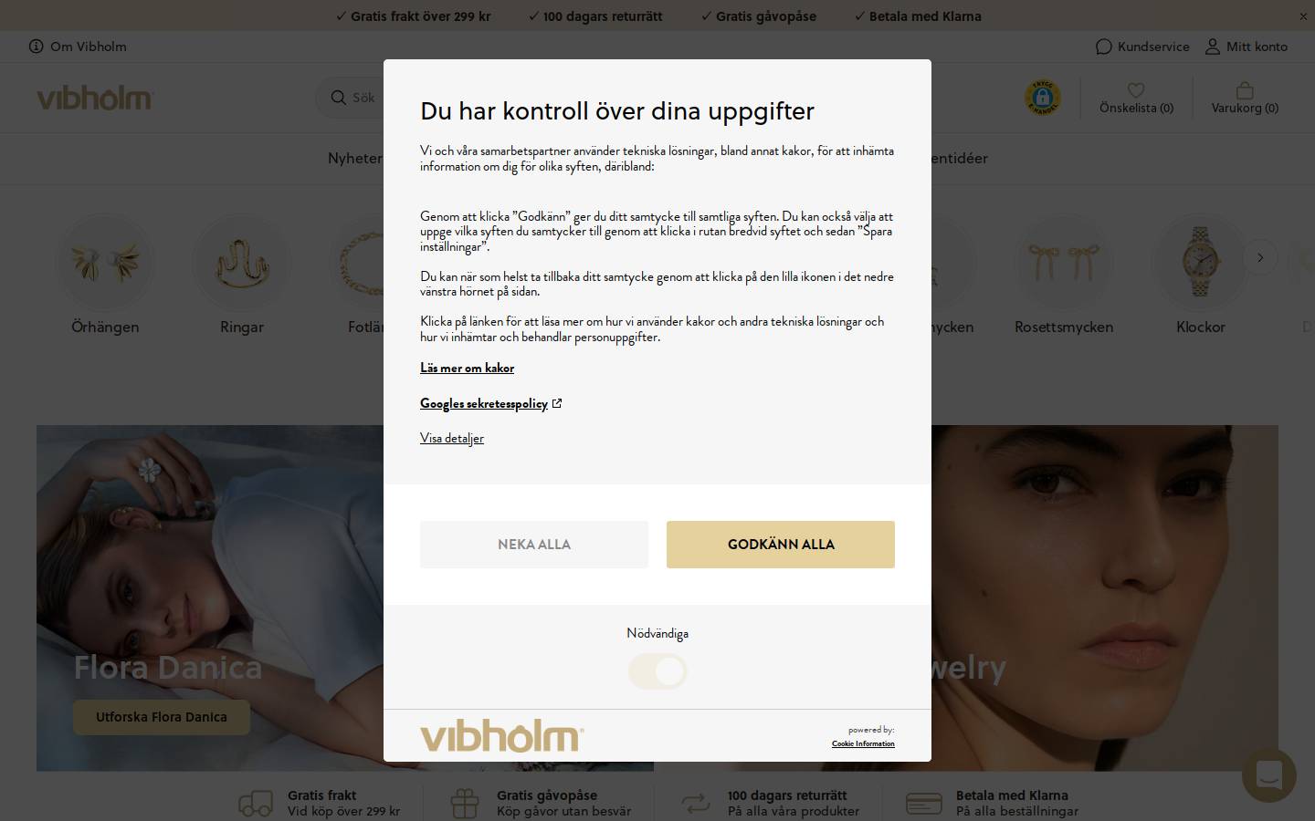 Vibholm homepage screenshot