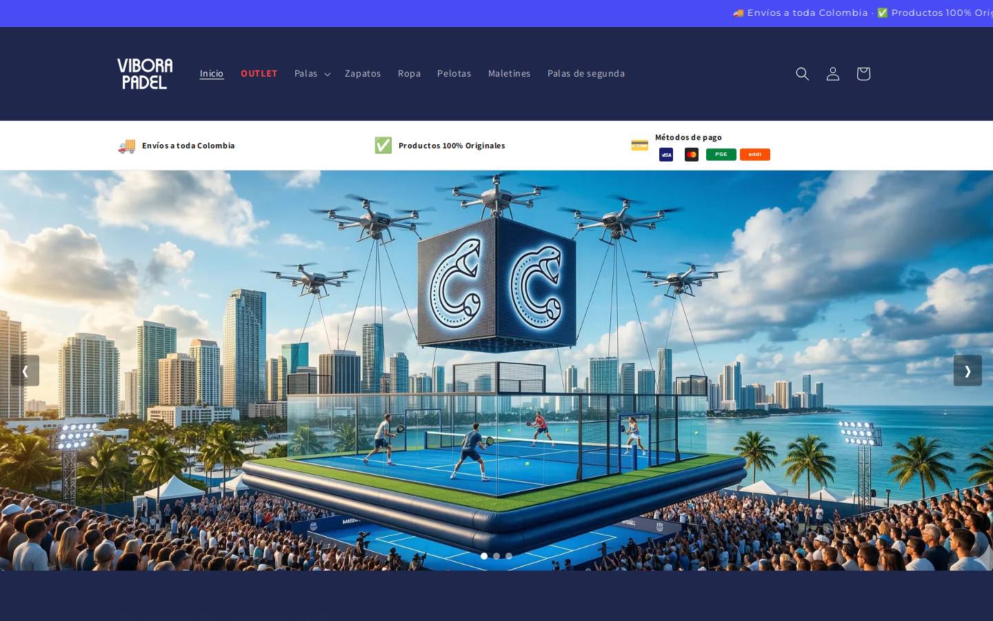 viborapadel.shop homepage screenshot