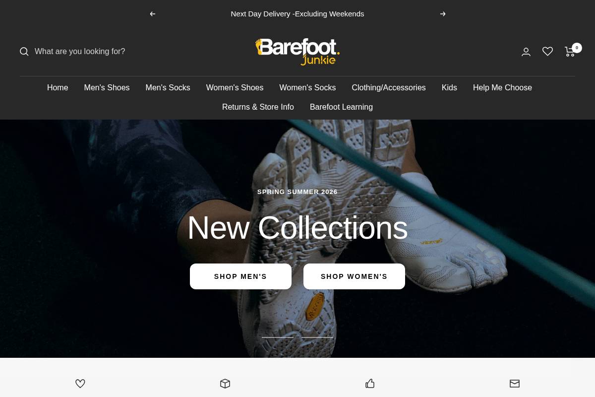 Barefoot Junkie homepage screenshot