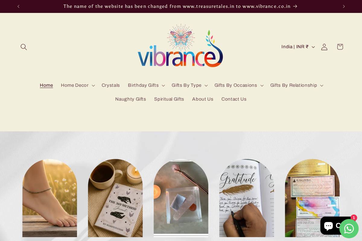 vibrance.co.in homepage screenshot