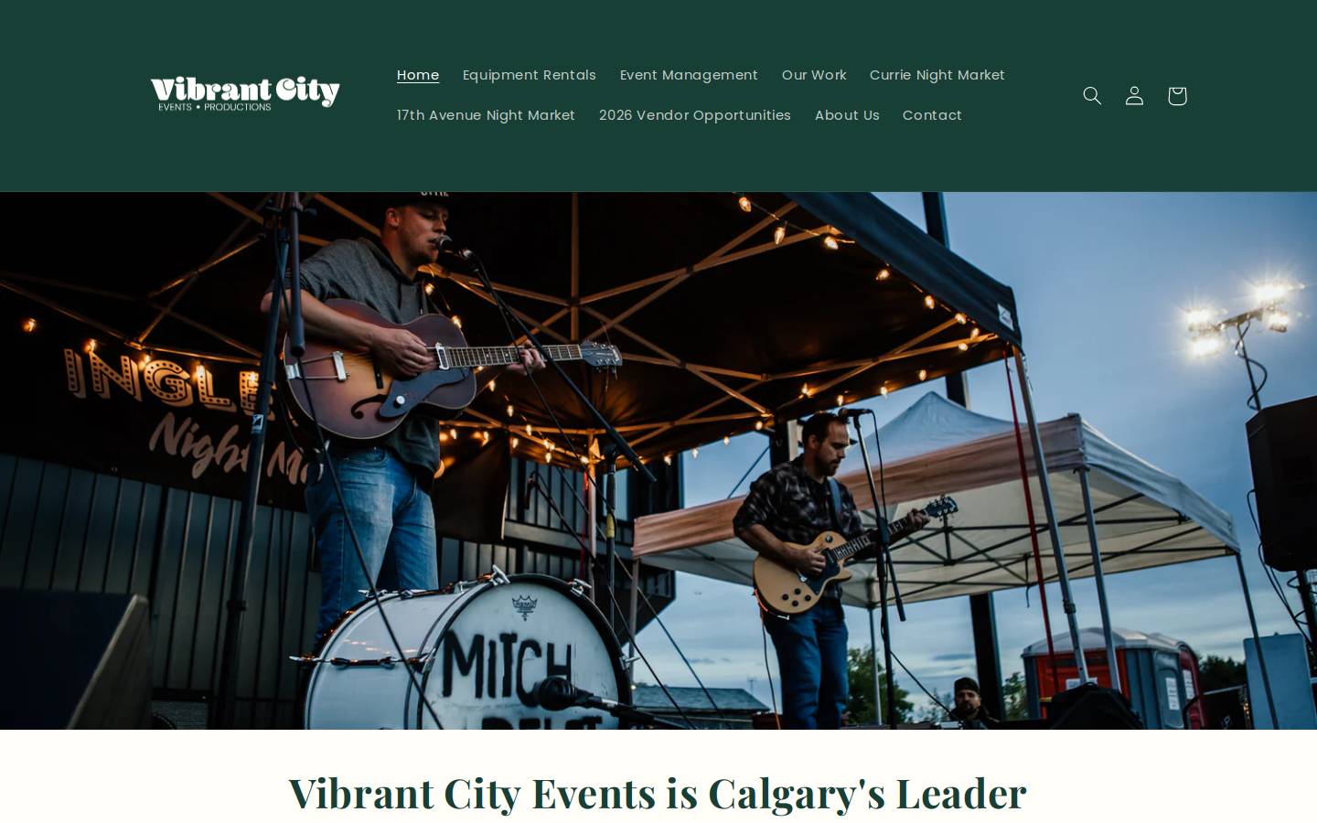 vibrantcity.ca homepage screenshot