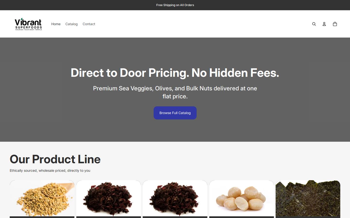 vibrantsuperfoods.com homepage screenshot