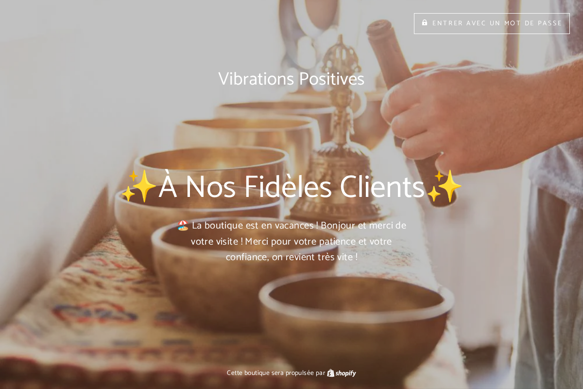 Vibrations Positives homepage screenshot