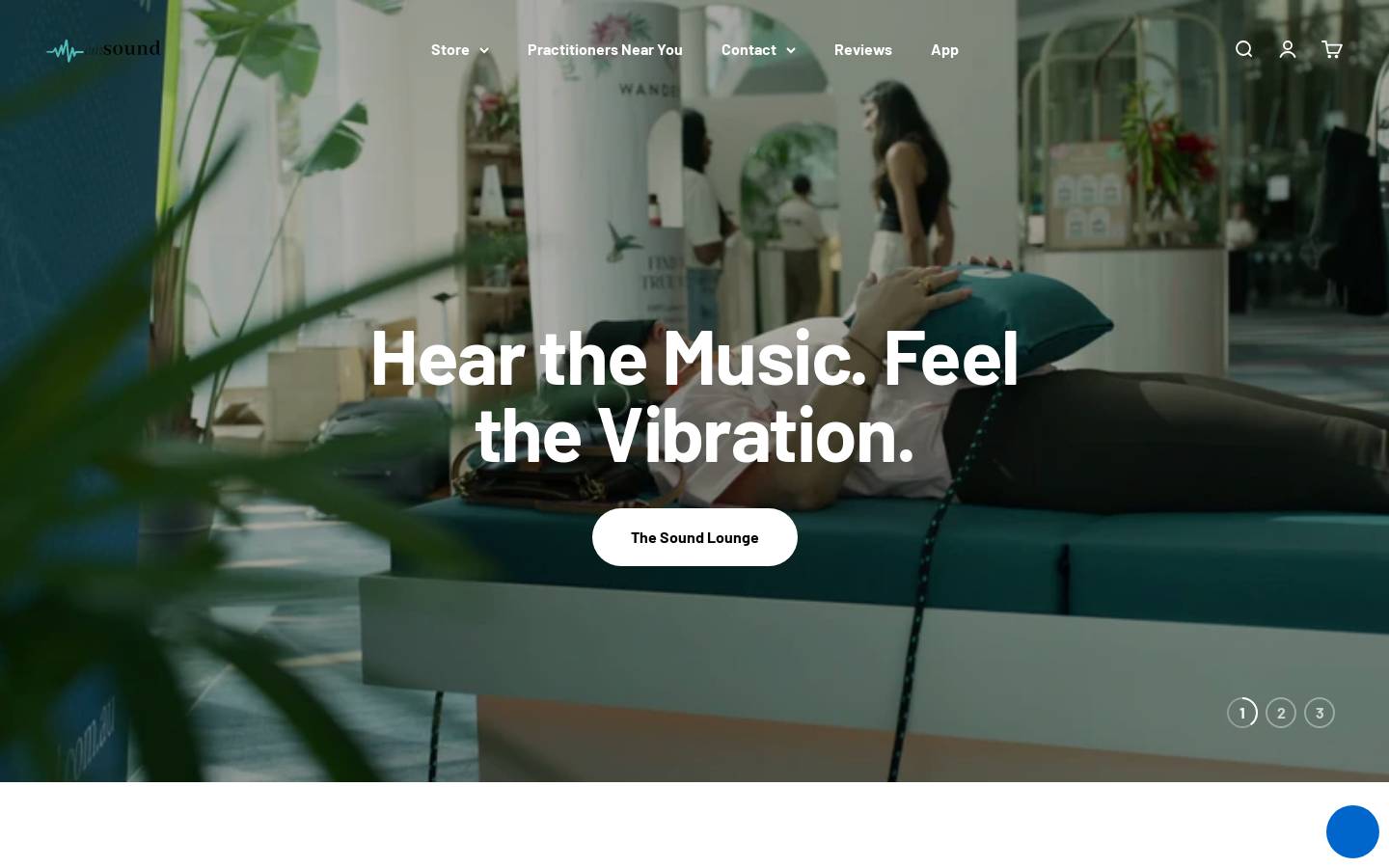 vibrosound.au homepage screenshot