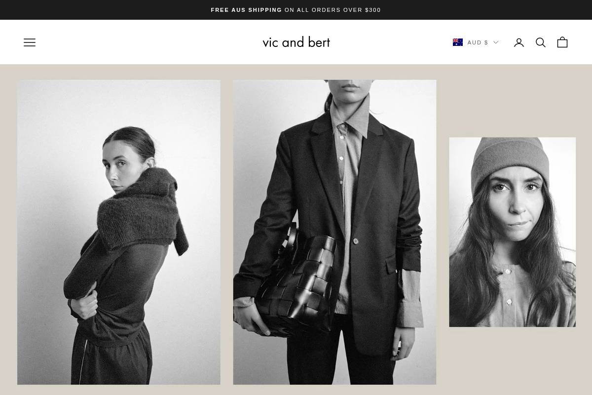 vicandbert.com homepage screenshot