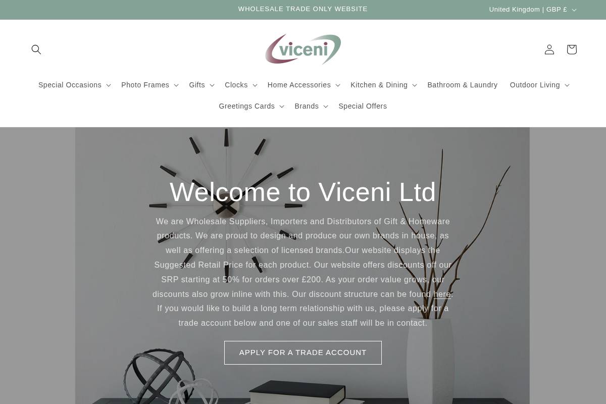 viceni.com homepage screenshot
