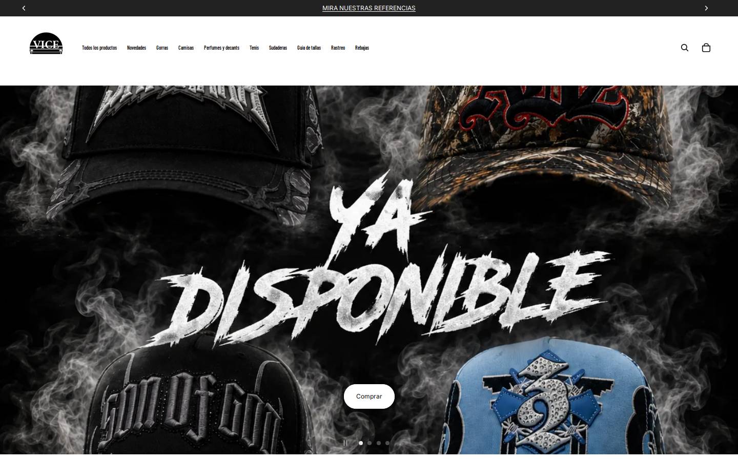 Vicestreetwear homepage screenshot