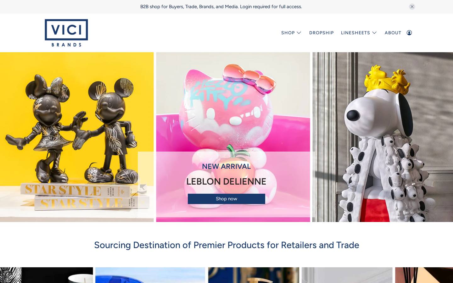 vicibrands.com homepage screenshot