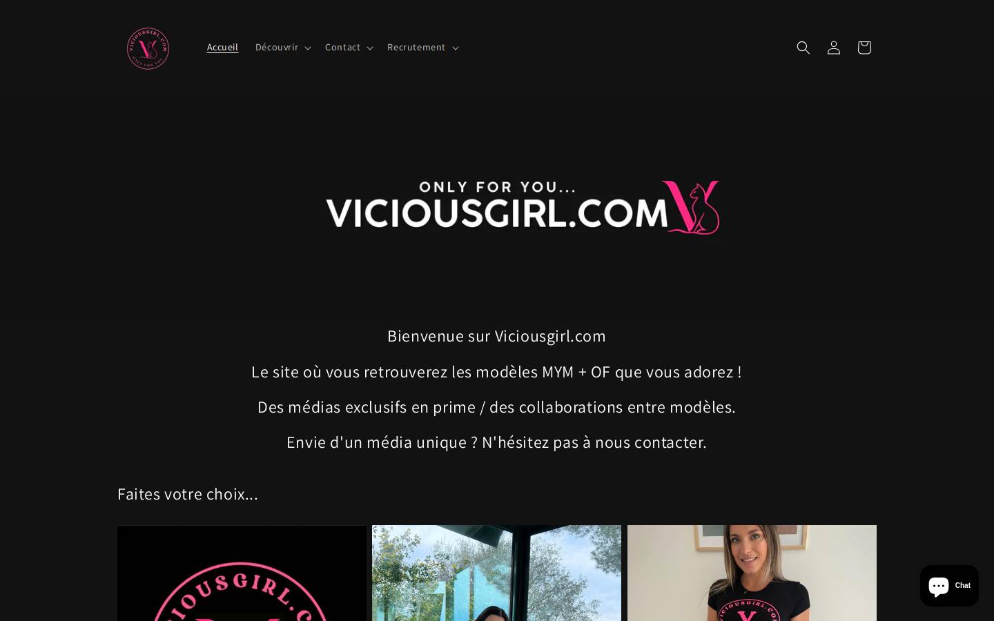 viciousgirl.com homepage screenshot