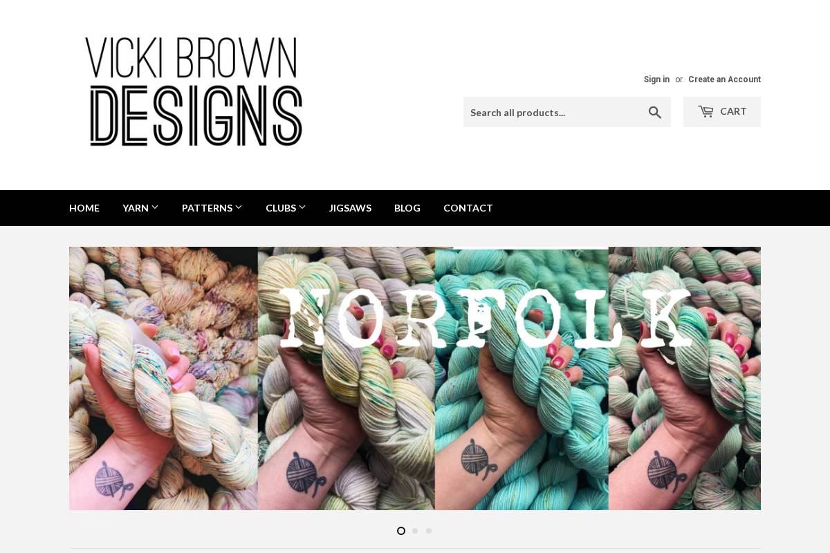 VickiBrown homepage screenshot
