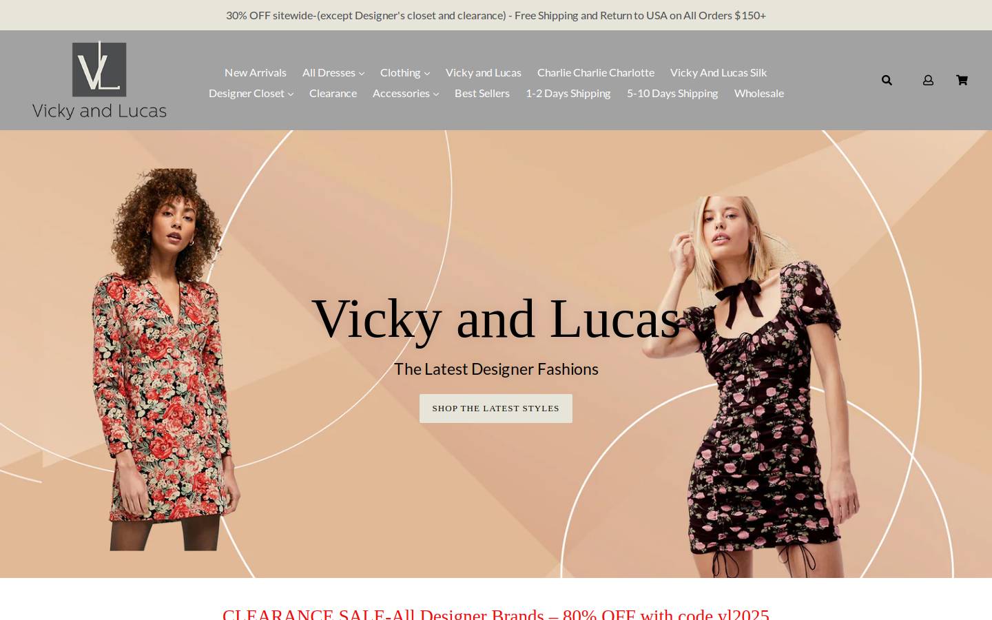 vickyandlucas.com homepage screenshot