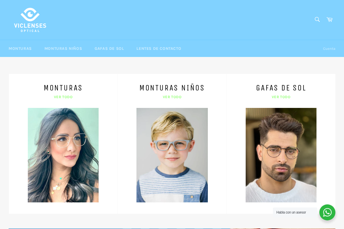 viclensesoptica.com homepage screenshot