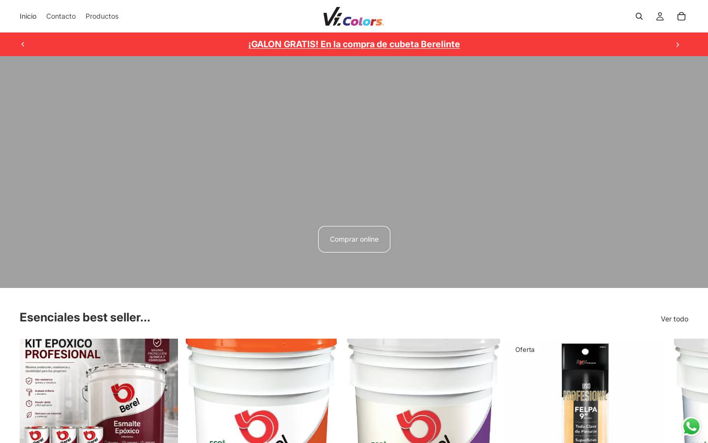 vicolors.com homepage screenshot