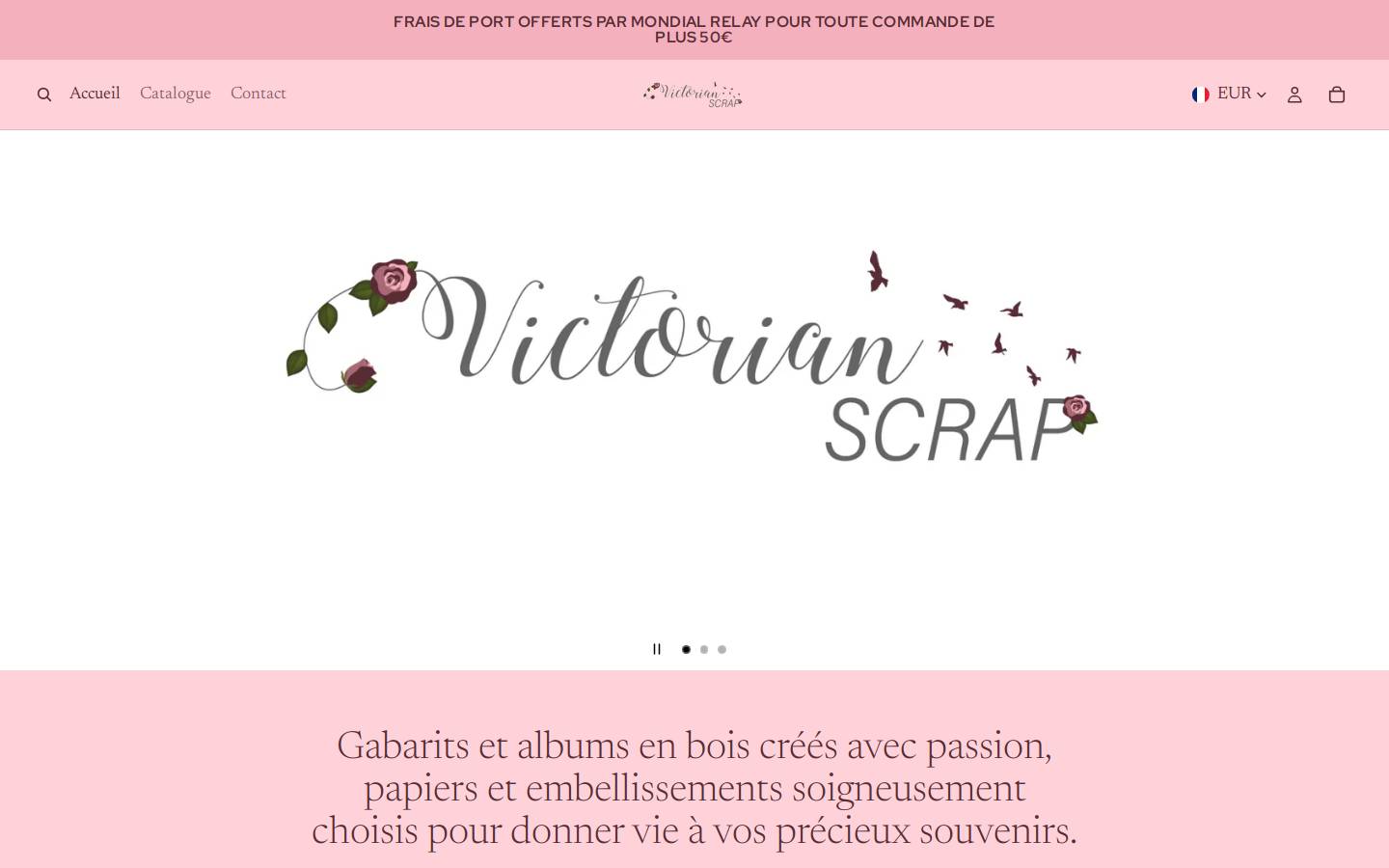 victorian-scrap.com homepage screenshot
