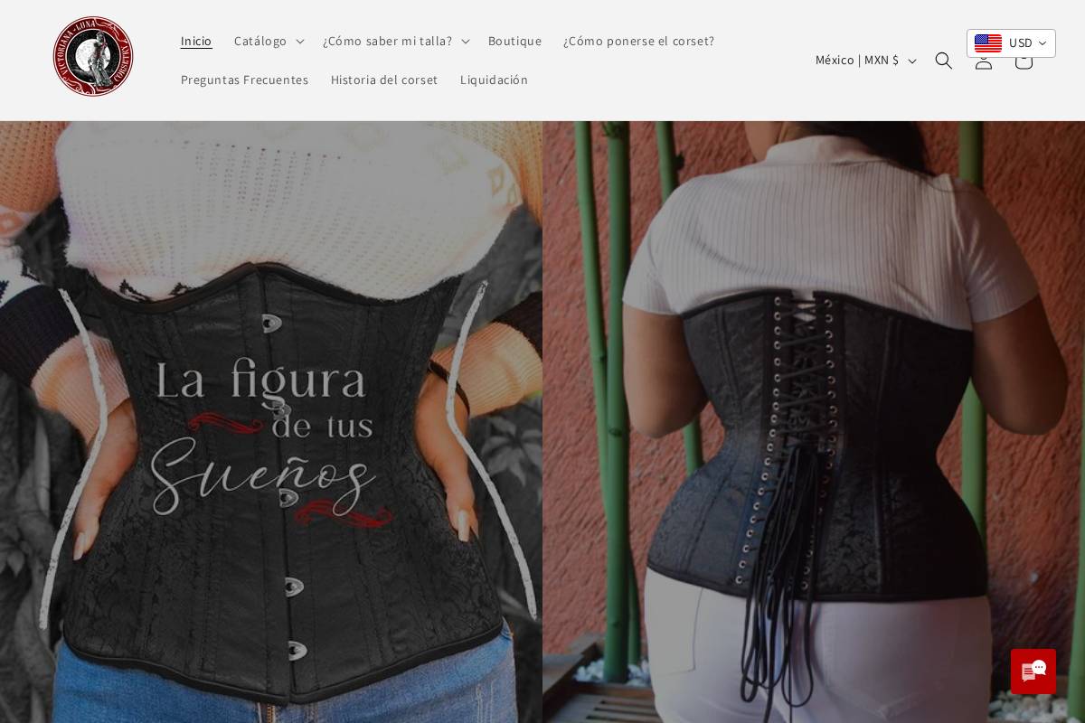 victorianalunacorsetry.com homepage screenshot