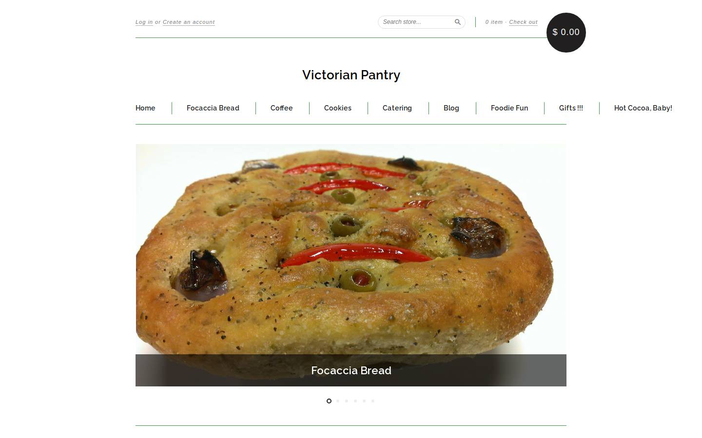 victorianpantry.com homepage screenshot