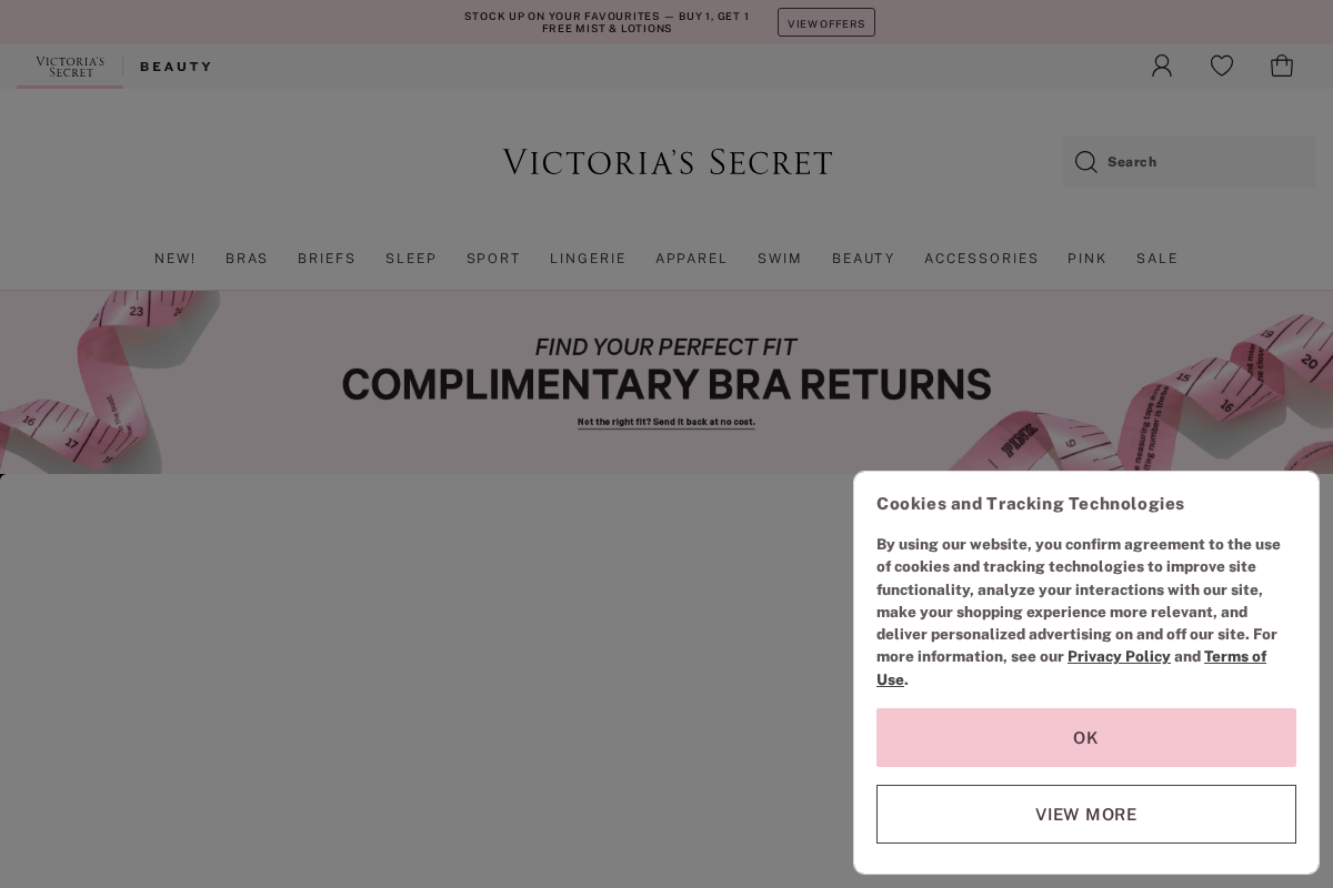 Victoriassecret homepage screenshot