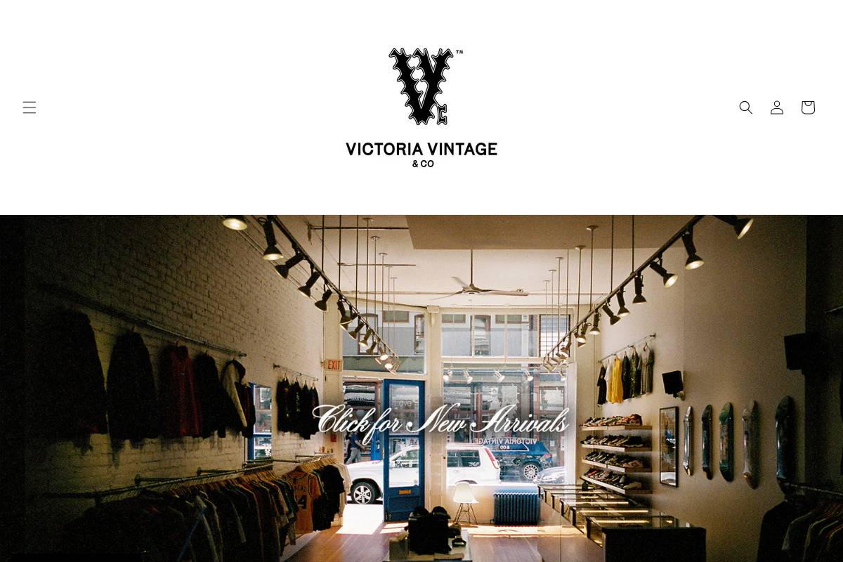 victoriavintage.ca homepage screenshot