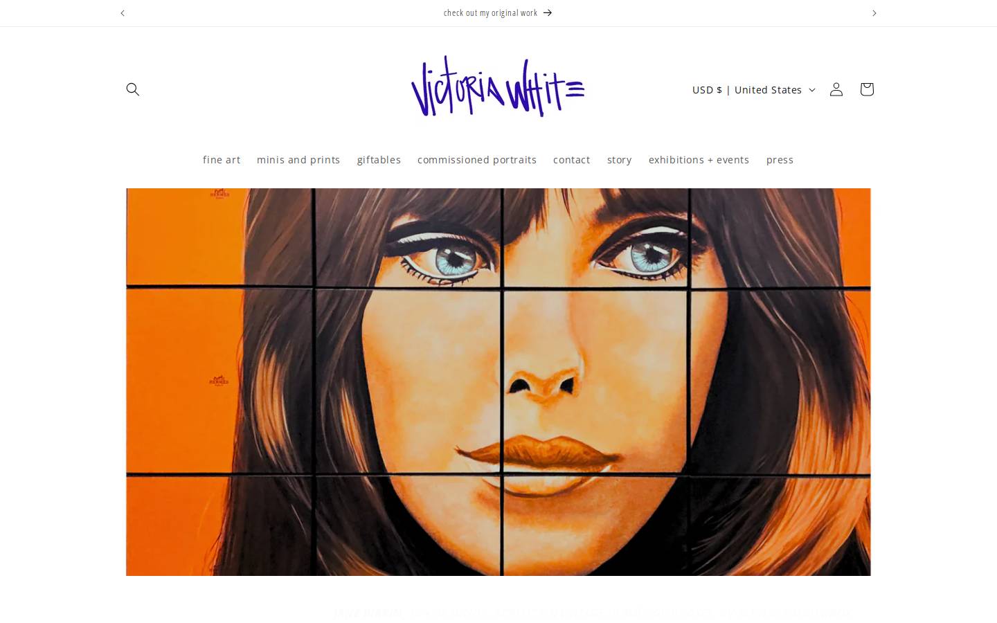 victoriawhitecreates.com homepage screenshot