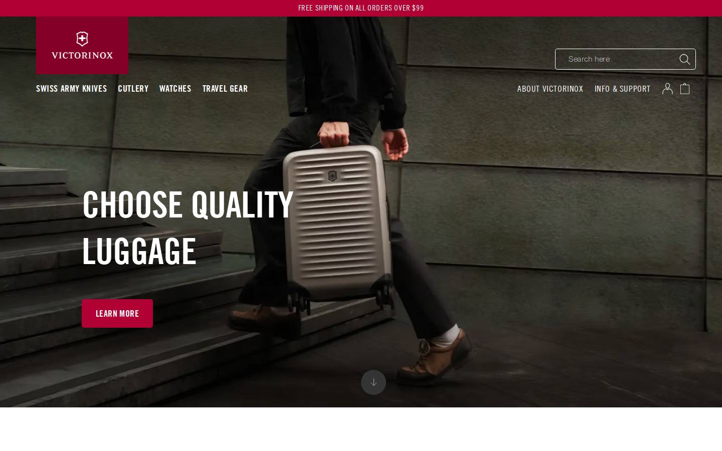 Victorinox AG homepage screenshot