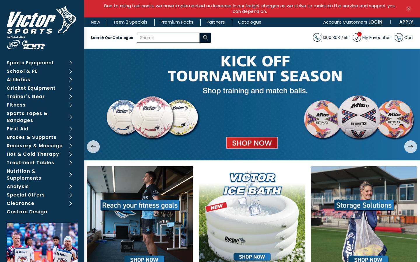 victorsports.com.au homepage screenshot