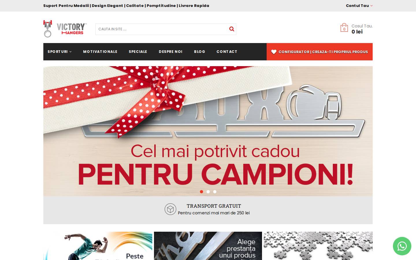 victoryhangers.ro homepage screenshot