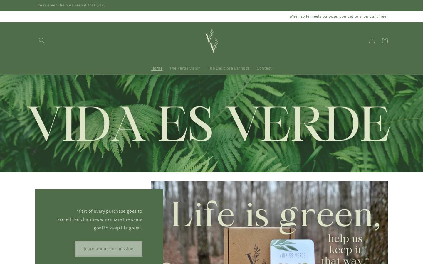 vidaesverde.com homepage screenshot