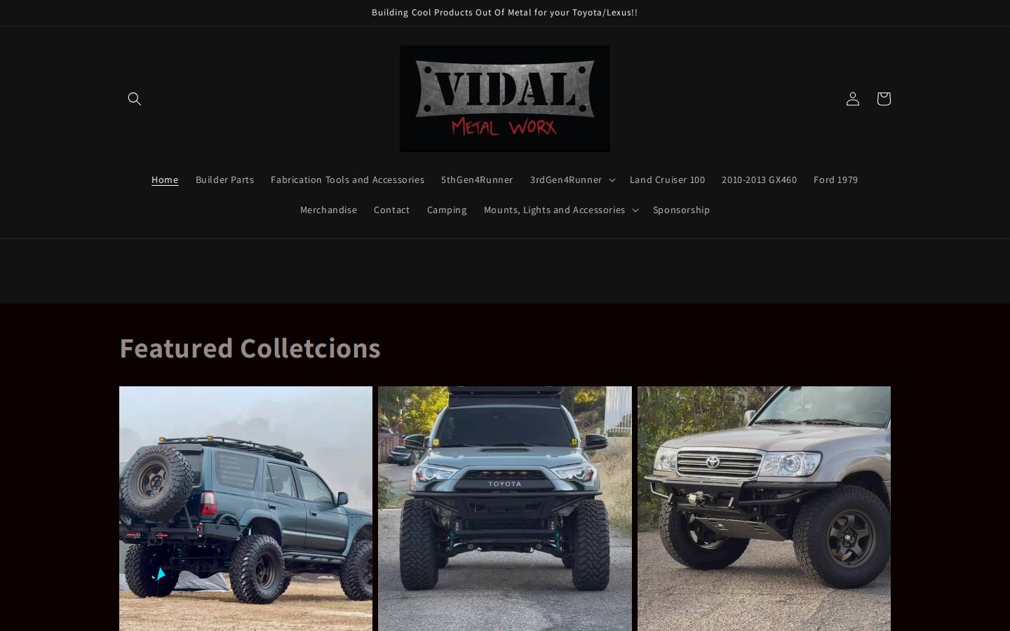 vidalmetalworx.com homepage screenshot