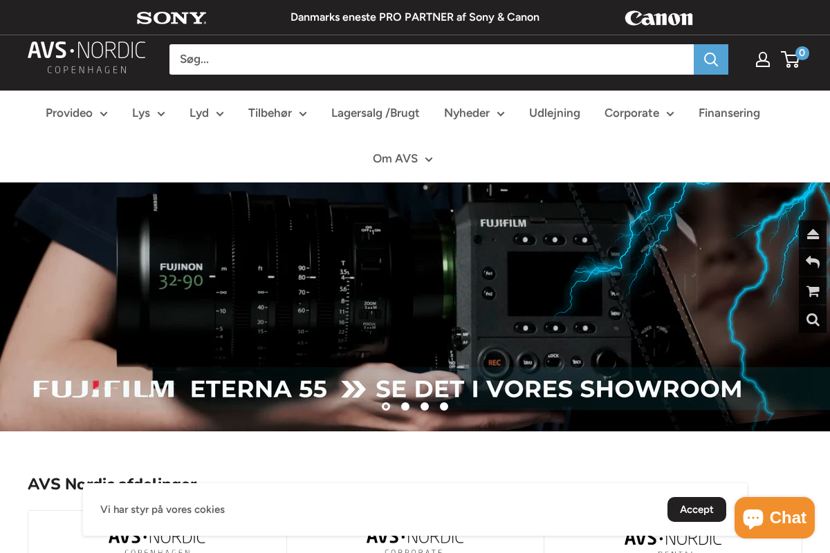 Videoudstyr homepage screenshot