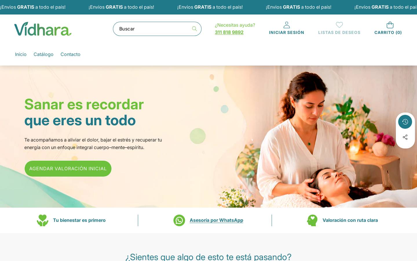 vidhara.co homepage screenshot