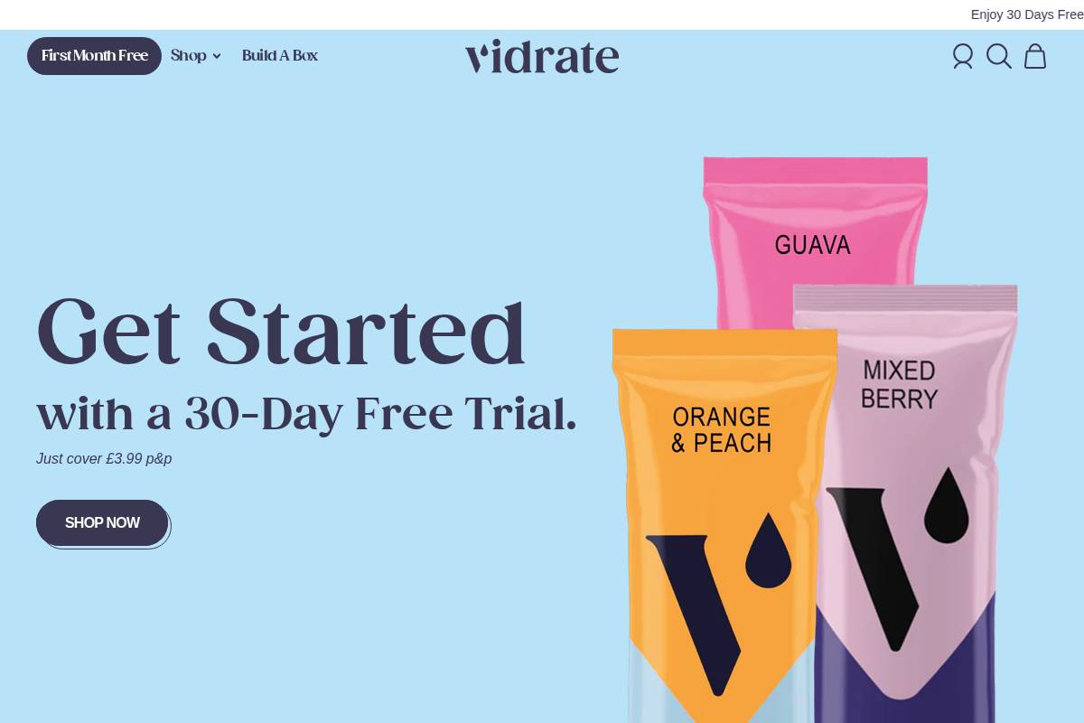 vidrate.com homepage screenshot