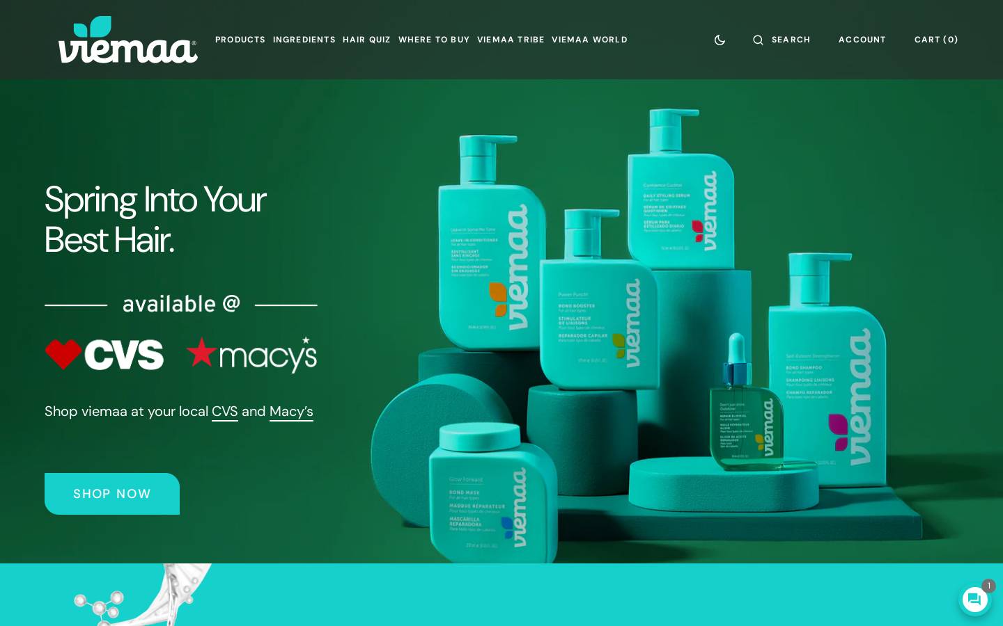 viemaahairlife.com homepage screenshot