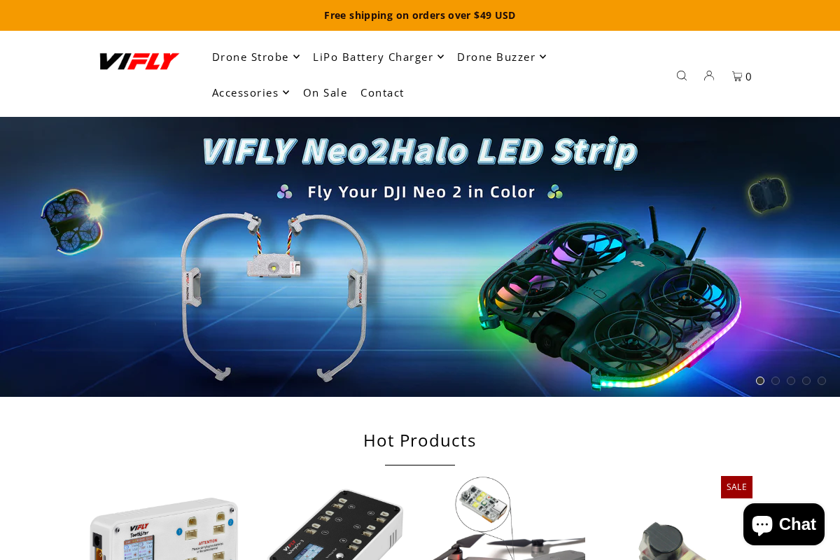 VIFLY Drone homepage screenshot