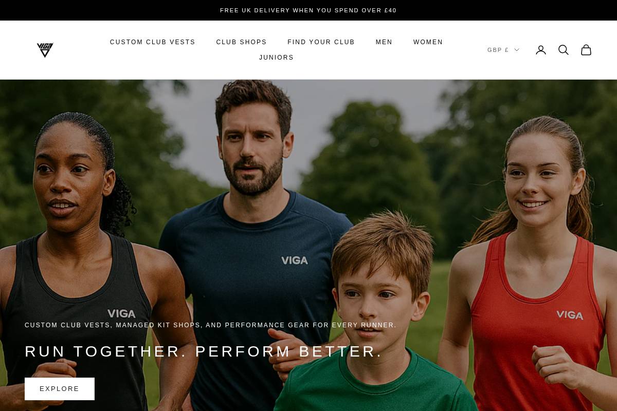 Viga Sport homepage screenshot