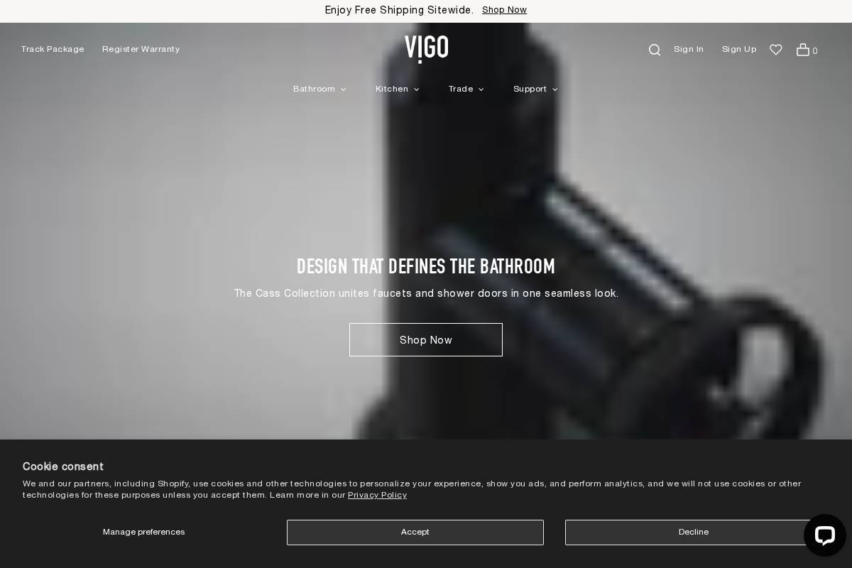 VIGO homepage screenshot