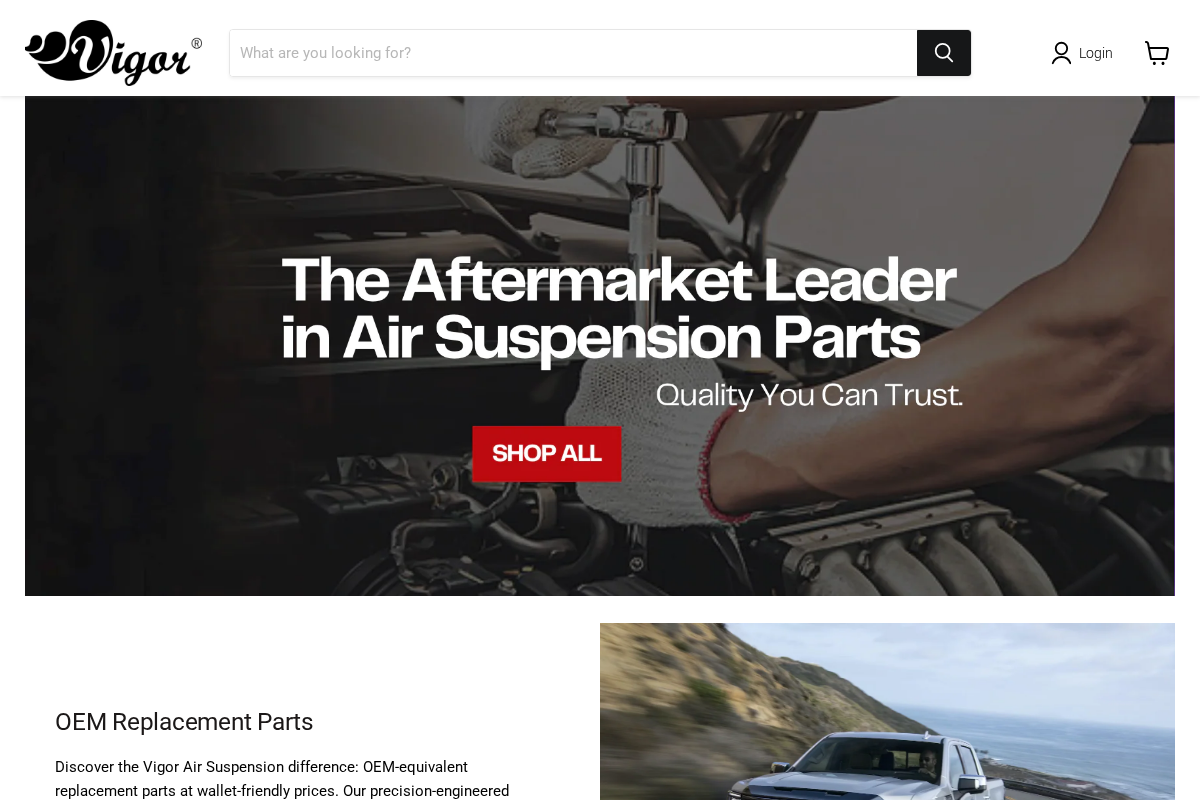 vigorairride.com homepage screenshot