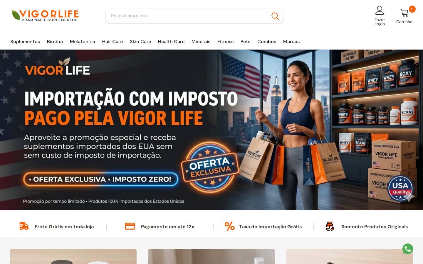 vigorlife.com.br homepage screenshot