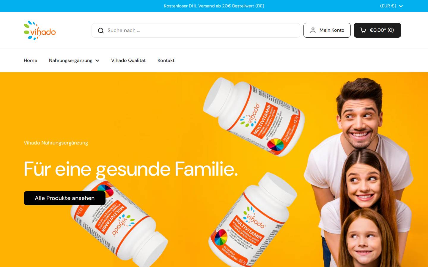 vihado.com homepage screenshot