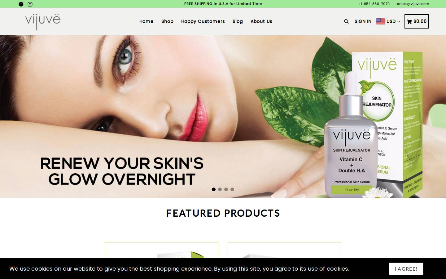 Vijuve homepage screenshot