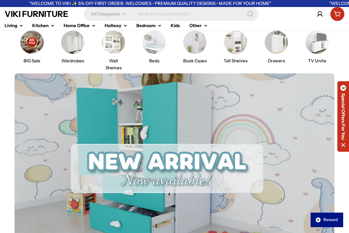 VIKI FURNITURE homepage screenshot