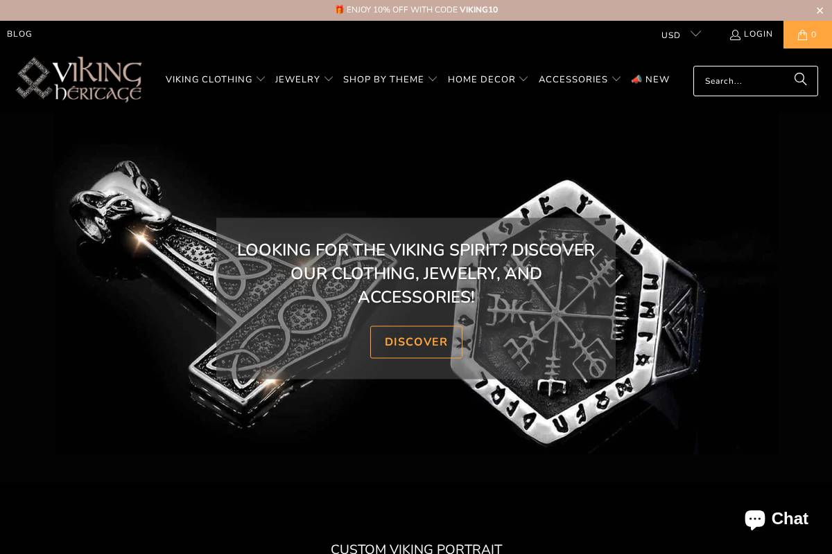 Vikingheritage homepage screenshot