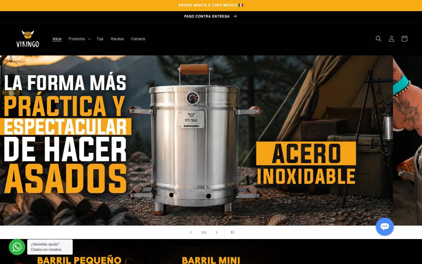 vikingo-barriles.com homepage screenshot