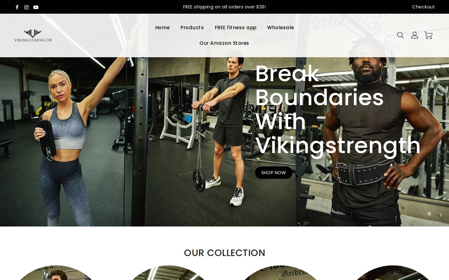Vikingstrength homepage screenshot
